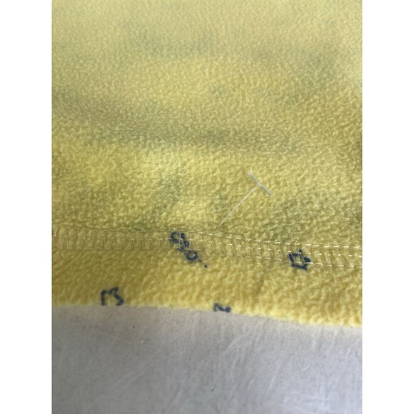 Vintage Coming Home Baby Blanket Yellow Blue Moon Stars Fleece USA Made - Picture 4 of 6